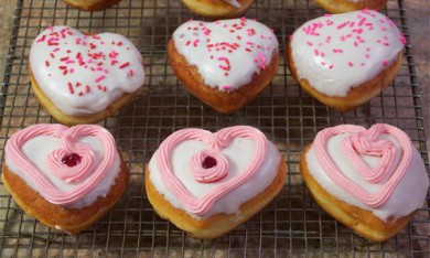 Strawberry Valentine's Day Donuts