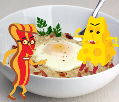 Bacon Cheddar Oatmeal
