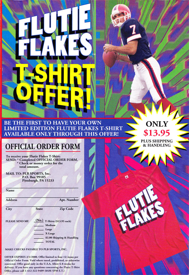 Flutie Flakes Cereal Box (Back)