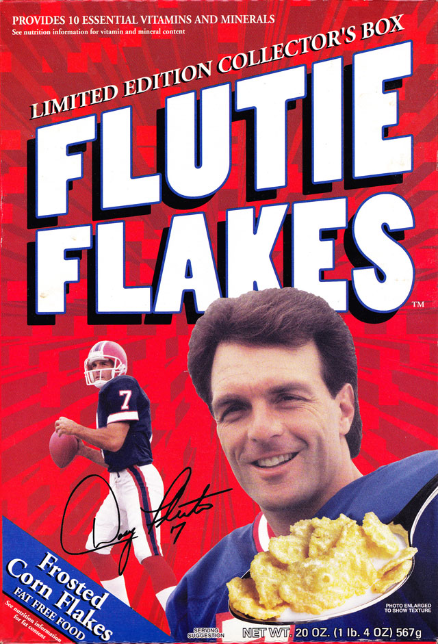Flutie Flakes Cereal Box (Front)
