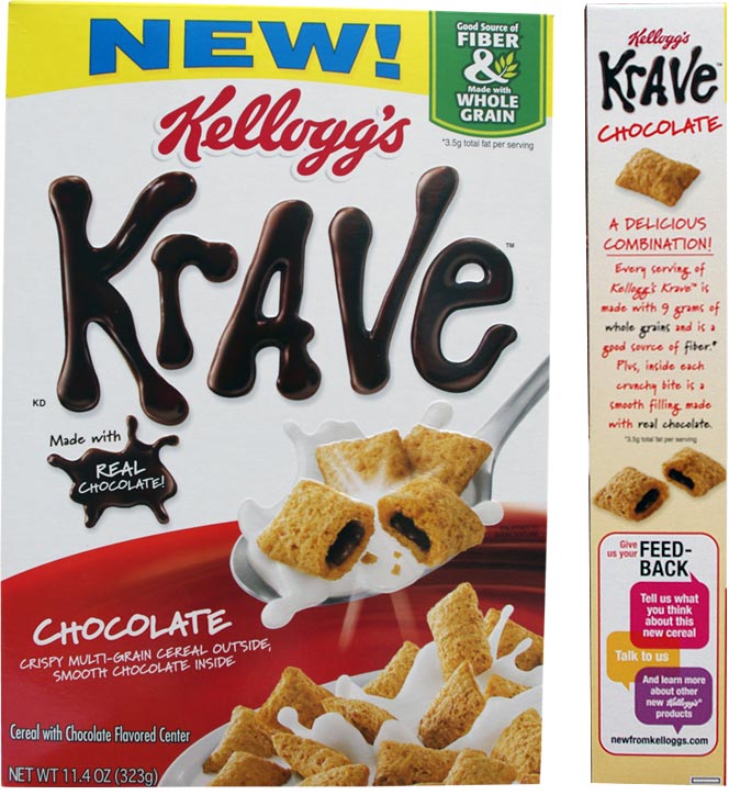 Chocolate Krave Cereal Box From 2012