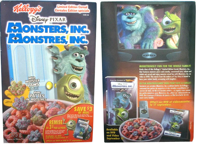 2004 Monsters, Inc. Cereal Box