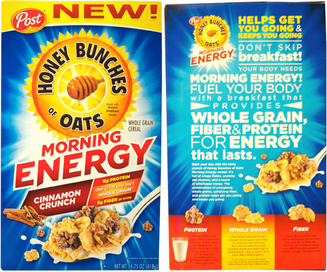 Honey Bunches of Oats Cinnamon Crunch Morning Energy cereal
