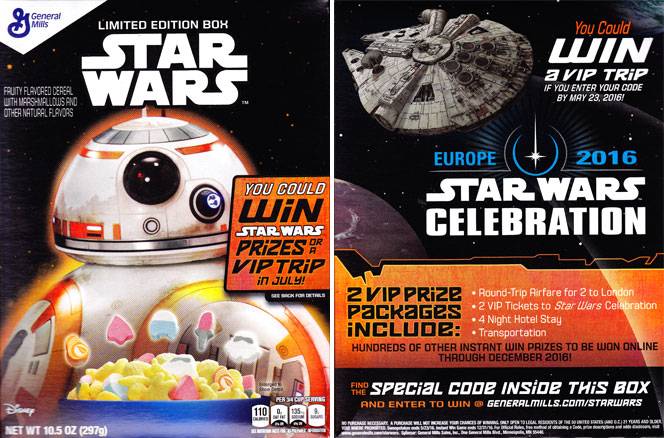 2015 Star Wars Cereal Featuring BB-8