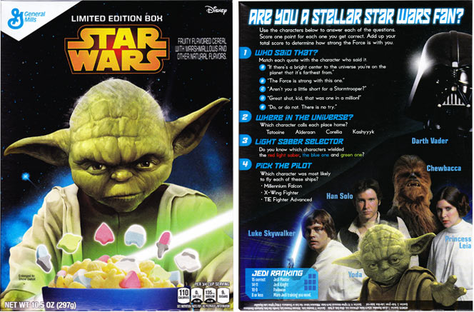 2015 Star Wars Cereal Featuring Yoda