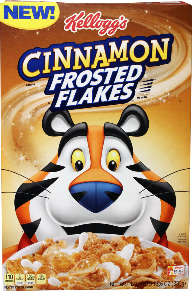 Cinnamon Frosted Flakes Cereal Box - Front