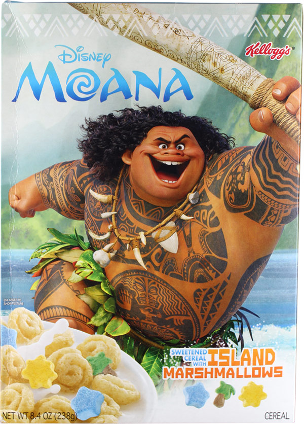 Moana Cereal Box: The Maui Side