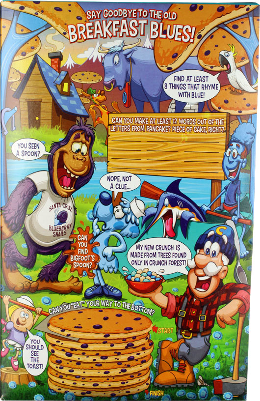 Blueberry Pancake Crunch Cereal Box - Back