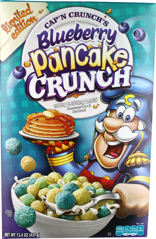 Blueberry Pancake Crunch Cereal Box - Front