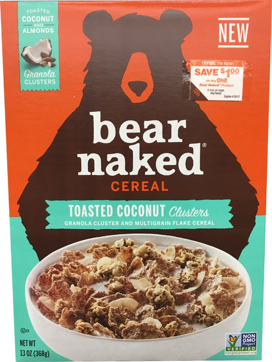 Bear Naked Toasted Coconut Clusters - Front