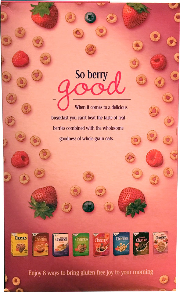 Very Berry Cheerios Cereal Box - Back