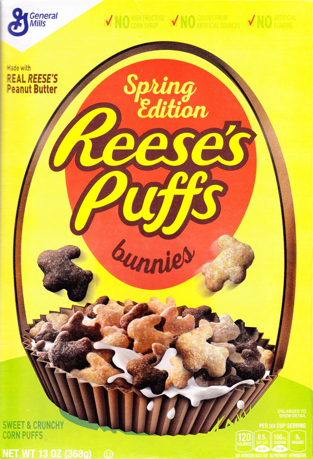 Reese's Puffs Bunnies Cereal Box - Front