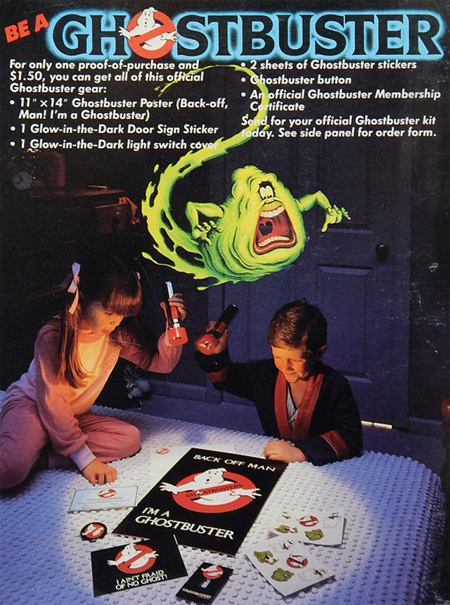 Ghostbusters Cereal Box (Back)