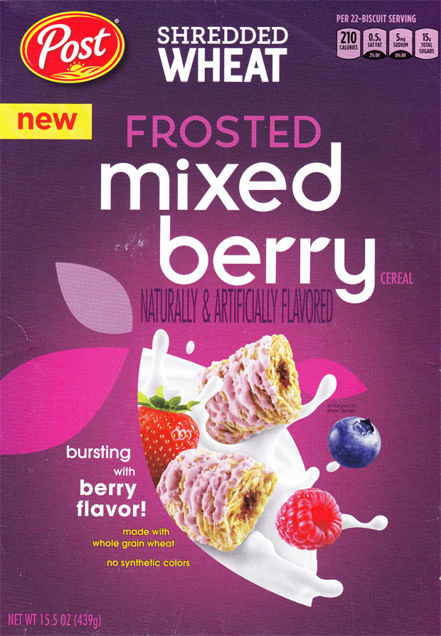 Mixed Berry Shredded Wheat Cereal Box - Front