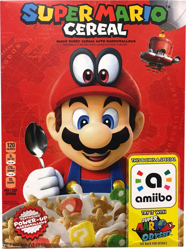 Super Mario Cereal Box - Front