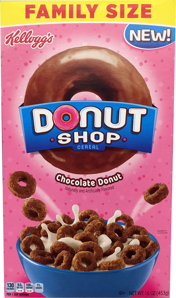 Donut Shop Chocolate Cereal Box