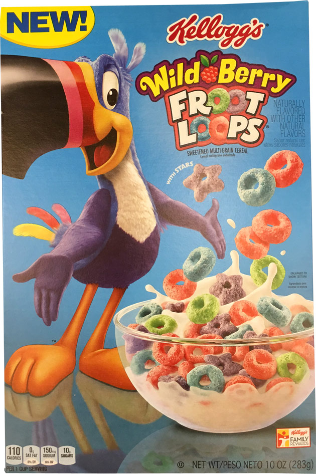Wild Berry Froot Loops Cereal Box