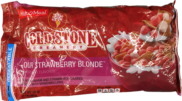 Cold Stone Creamery Our Strawberry Blonde Cereal Package