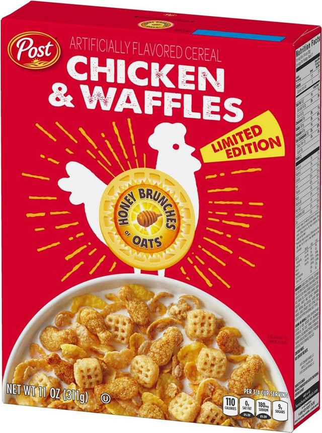 Chicken & Waffles Honey Bunches of Oats Cereal Box
