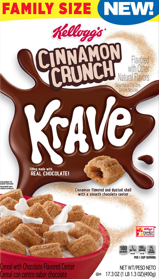 Cinnamon Crunch Krave Cereal Box