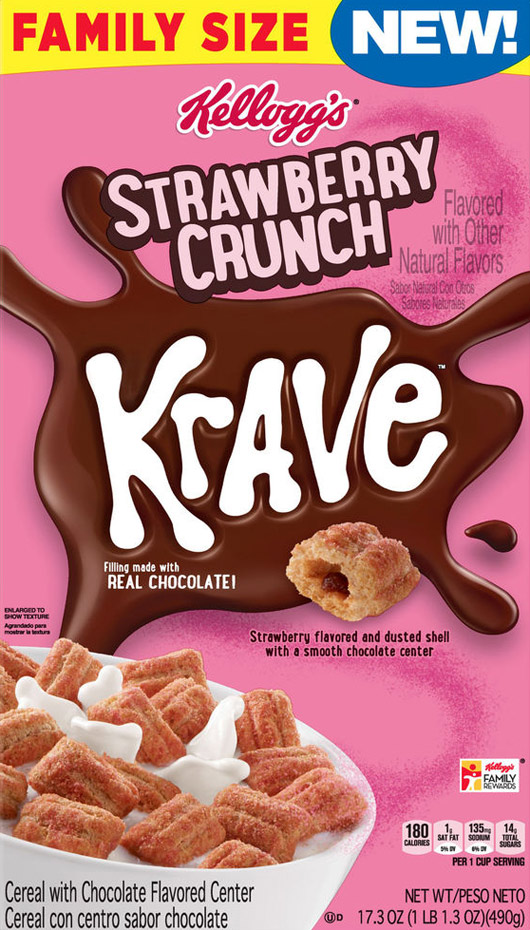 Strawberry Crunch Krave Cereal Box