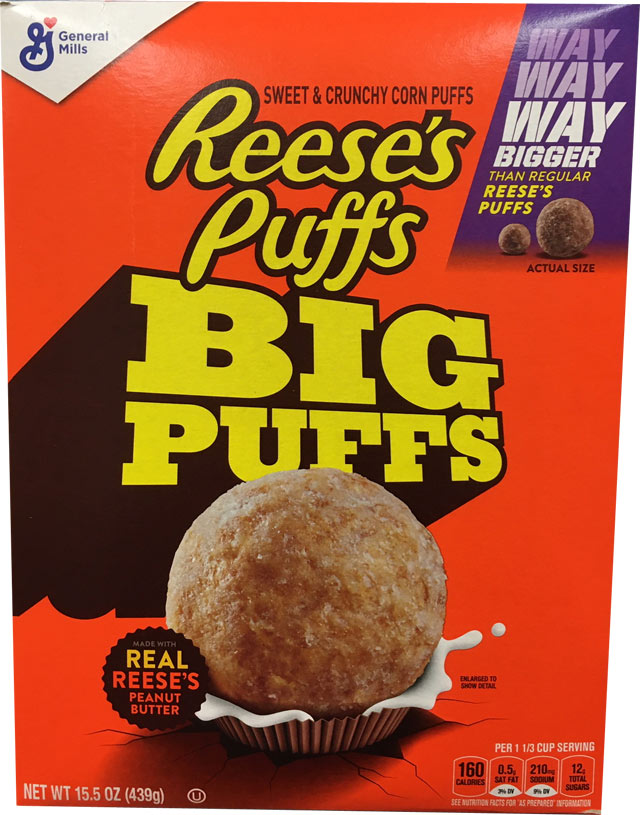 Reese's Puffs Big Puffs Cereal Box