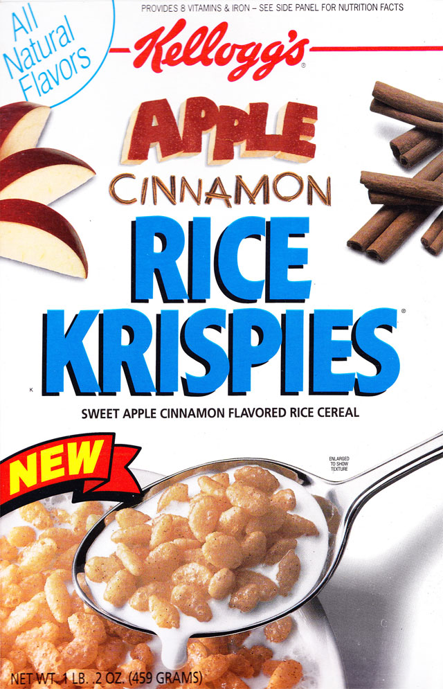 Apple Cinnamon Rice Krispies Cereal Box (Front)