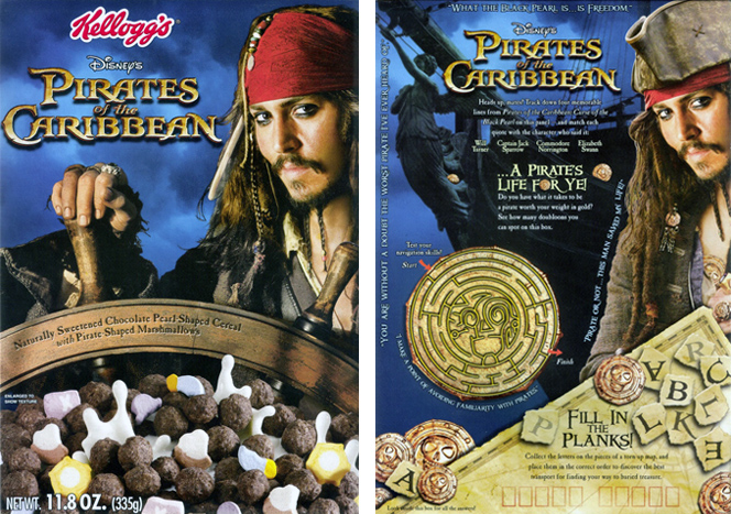 2006 Pirates of the Caribbean Cereal Box
