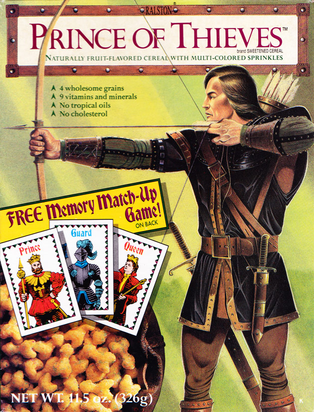 Prince of Thieves Cereal Box (Front)
