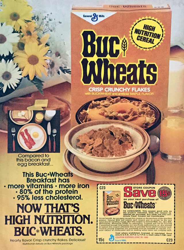 1979 Buc Wheats Cereal Advertisement