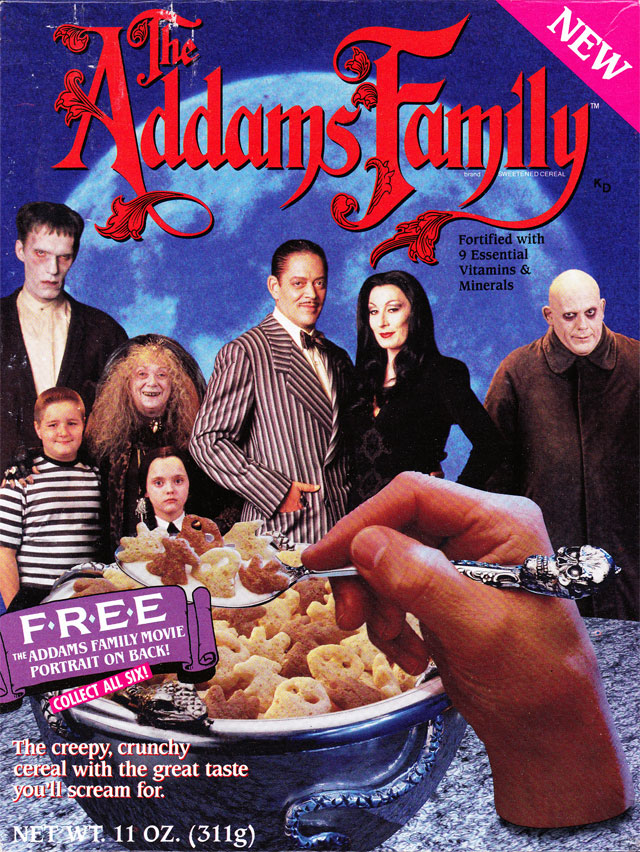 The Addams Family Cereal Box (Front)