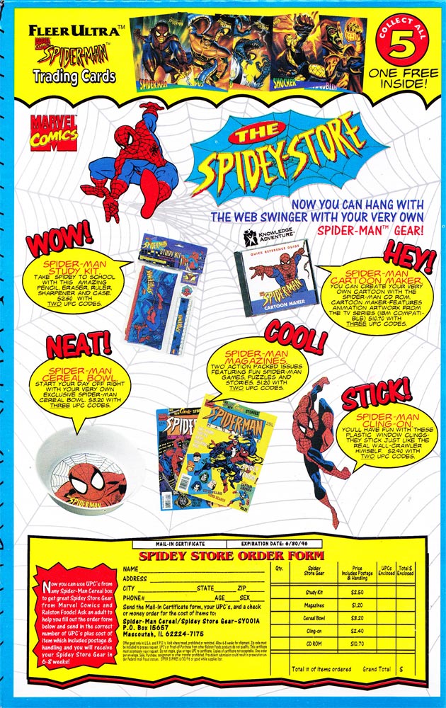 Ralston Spider-Man Cereal Box (Back)