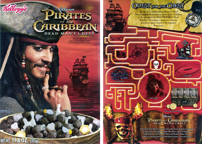 2006 Pirates of the Caribbean: Dead Man's Chest Cereal Box