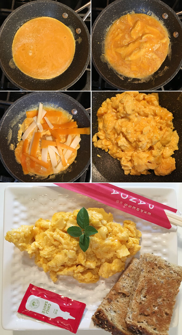 Making Spicy Cheesy Eggs
