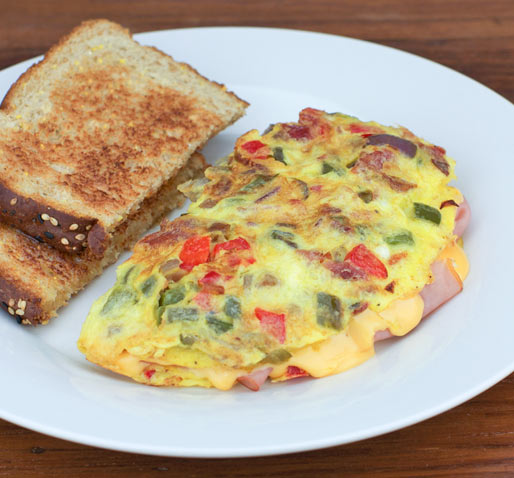 HAM CHEESE AND VEGETABLE OMELETTE - ham and cheese recipe