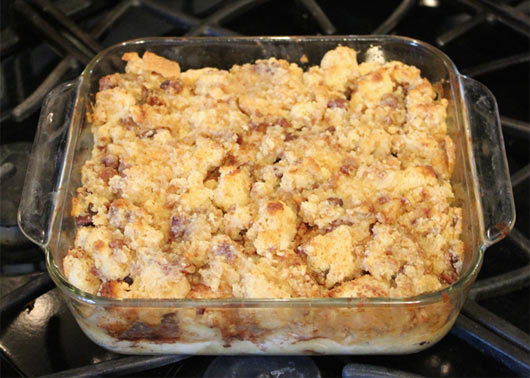 Breakfast Bread Pudding In The Pan