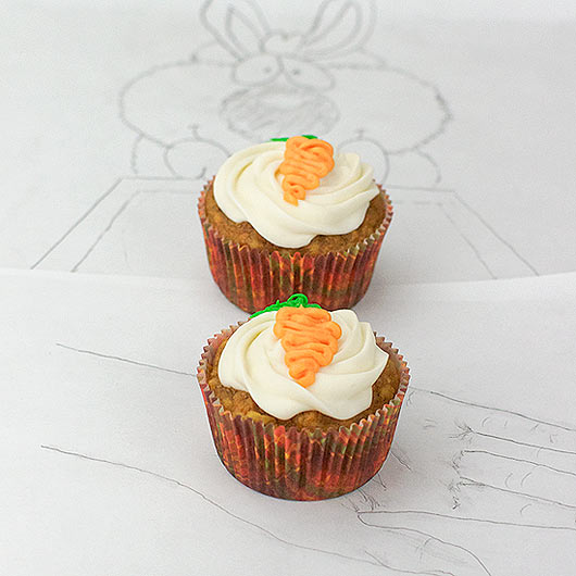Two Carrot Cake Muffins