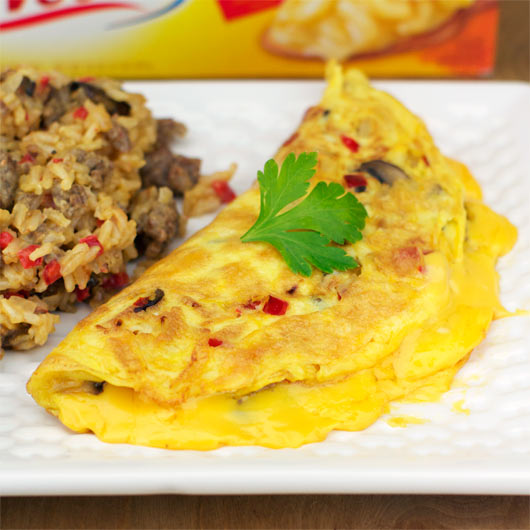Velveeta Omelet With Breakfast Rice