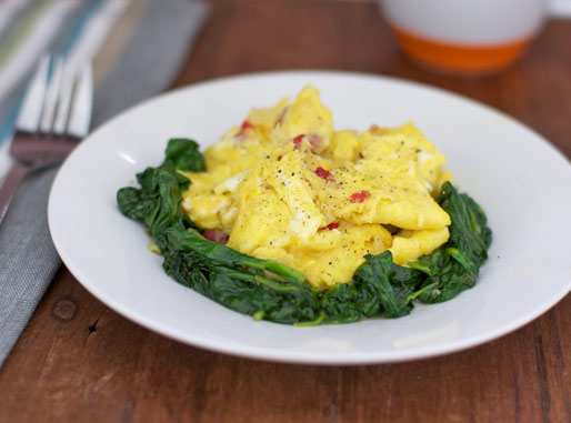 Low Carb Spinach Scramble