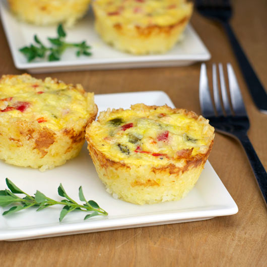 Rice And Egg Breakfast Cups