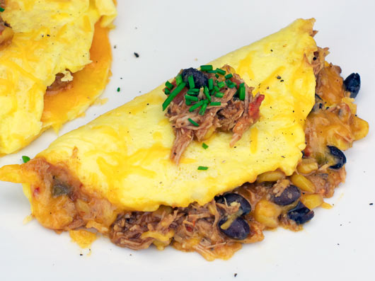 Chili Cheese Omelet - Top View