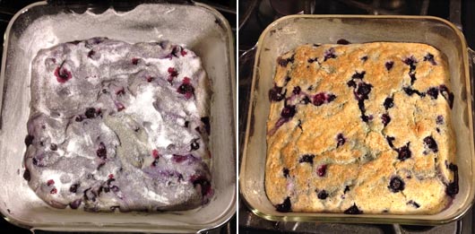 Making a Blueberry Breakfast Cake