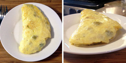Green Chili & Cheese Omelette