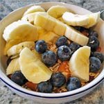 Toasted Ginger Muesli with Blueberries & Banana