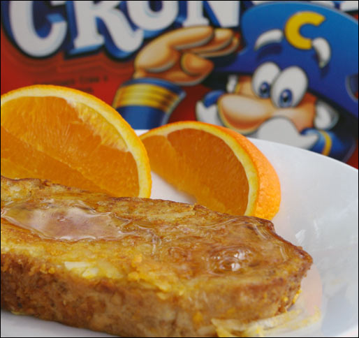 French Toast Made With Cap'n Crunch Cereal