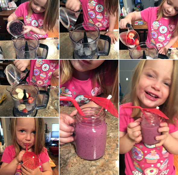 Making a Diet Banana Berry Smoothie