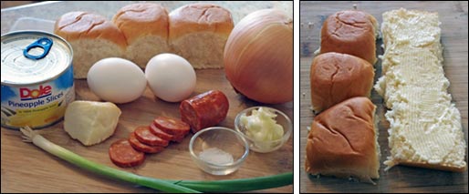 Ingredients For Hawaiian Breakfast Sliders