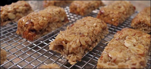 Chewy Almond Date Granola Bars - Just Cut