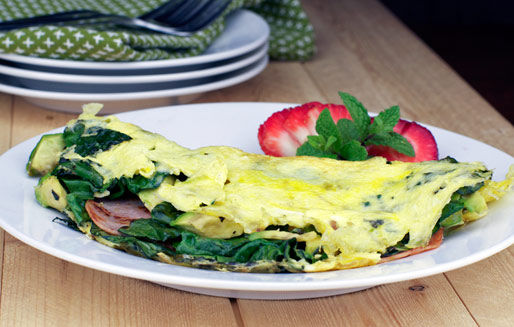 Green Eggs and Ham Omelette