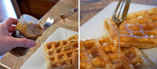 Butterscotch Topping On Waffles